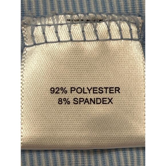 Peter Millar Men’s 2XL Blue White Striped Summer Comfort Polo Golf Shirt Stretch - Picture 4 of 8